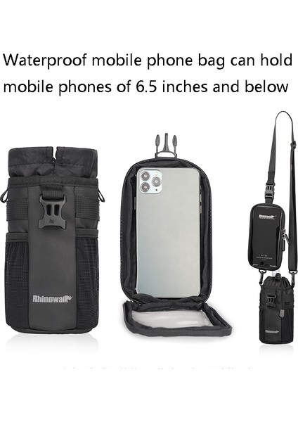 RK9105 Bisiklet Gideri Su Şişesi Telefon Çantası Siyah (Yurt Dışından) fırsatları