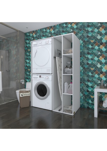 Kenzlife çamaşır-kurutma makinesi dolabı alyusha byz 180*120*60 banyo kapaksız arkalıksız