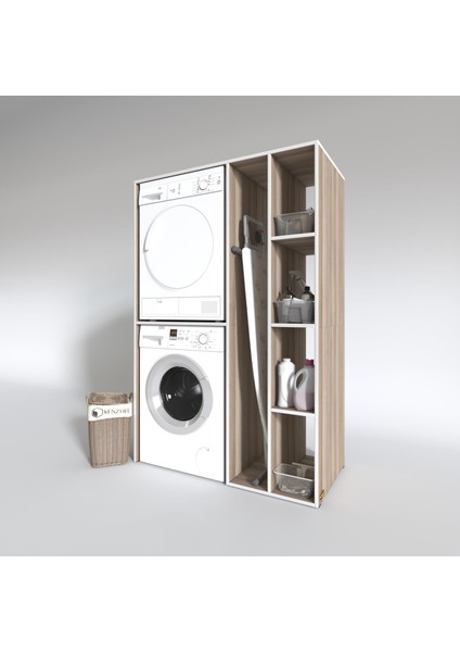 Kenzlife çamaşır-kurutma makinesi dolabı alyusha crd 180*120*60 banyo kapaksız arkalıksız fiyatları