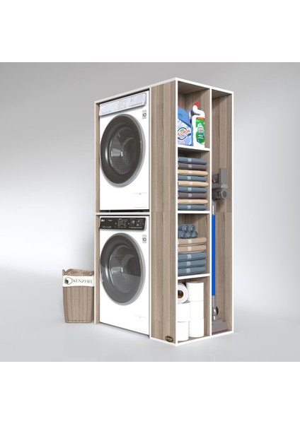 Kenzlife çamaşır-kurutma makinesi dolabı demyan crd 180*090*60 banyo kapaksız arkalıksız