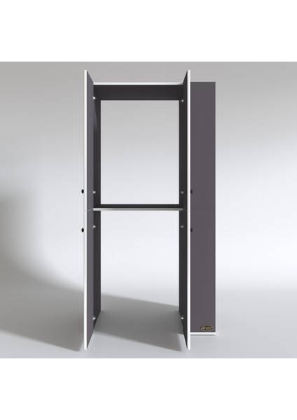 Kenzlife çamaşır-kurutma makinesi dolabı kapaklı fedyenka gri 180*090*60 banyo arkalıksız modelleri