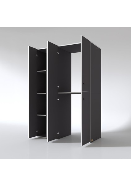 Kenzlife çamaşır-kurutma makinesi dolabı kapaklı yaromira gri 180*120*60 banyo arkalıksız modelleri
