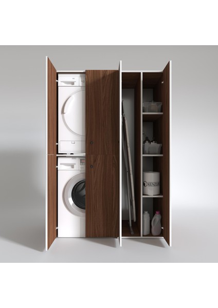 Kenzlife çamaşır-kurutma makinesi dolabı kapaklı yaromira cvz 180*120*60 banyo arkalıksız