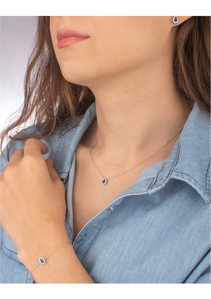 Zarif Pırlanta Modeli Gümüş Takı Seti fiyatları