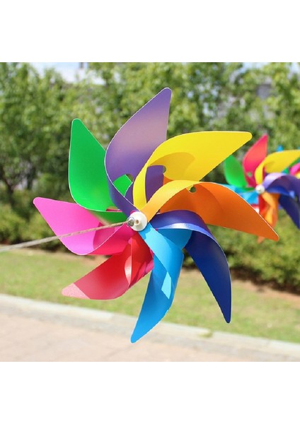 10'lu Sekiz Yapraklı Renkli Plastik Yel Değirmeni Ip Bahçesi Açık Dekorasyon Çocuk Oyuncakları Çapı 38 cm (Yurt Dışından) fiyatları