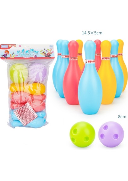 3 Set Çocuklar Spor Rekreasyon Plastik Bowling Oyuncak Seti Boyut 15CM (Yurt Dışından)