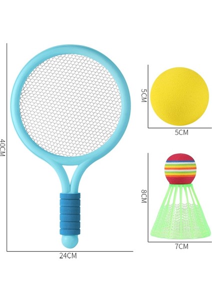 2 Çift Çocuk Badminton Tenis Raket Açık Hava Sporları Iki Top Pembe (Yurt Dışından)