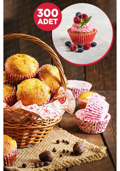 Kek Kapsülü Cupcake Muffin Kağıdı 300 Adet ( 3 Paket)