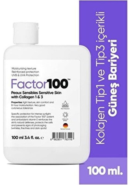 Factor100  Factor100  Factor100  Factor100  Factor100  Factor100  Factor100  Factor100 Ultra Nemlendirici Leke Karşıtı Yüksek Korumalı Spf50+ 100ml