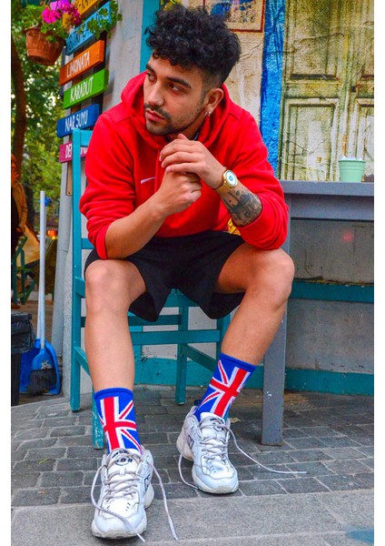 Ingiltere Bayrak Desenli Atletik Erkek Çorap fiyatları