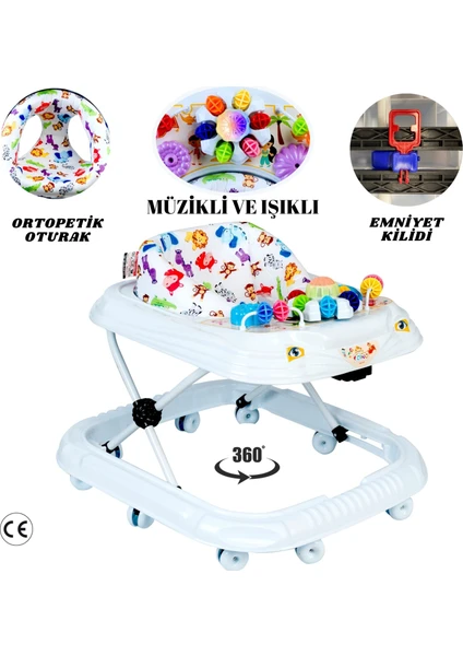 Müzikli ve Işıklı Yürüteç 10 Ayak Örümcek Modeli