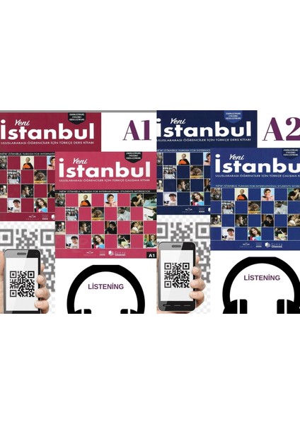 Istanbul Yabancılar Için Türkçe Yeni (New) A1-A2 Ders+Çalışma+Interaktif Qr Kod (Ciltli)