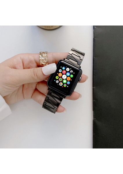 Apple Watch 7 45MM / 6 & Se & 5 & 4 44MM / 3 & 2 ve 1 42MM Siyah (Yurt Dışından)