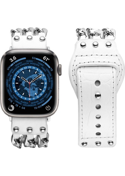 Apple Watch 7 45MM / 6 & Se & 5 & 4 44MM / 3 & 2 & 1 42MM Beyaz (Yurt Dışından)