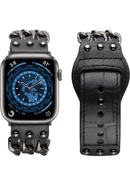 Apple Watch 7 45MM / 6 & Se & 5 & 4 44MM / 3 & 2 ve 1 42MM Siyah (Yurt Dışından)