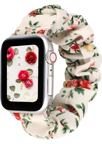 Apple Watch Red Floral Için Naylon / Seramik Saat Bantları (Yurt Dışından) modelleri