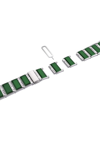 Apple Watch Için Ste Watch Band S 7 45MM / & 6 & Se & 5 & 4 44MM Gümüz+Yeşil (Yurt Dışından) modelleri