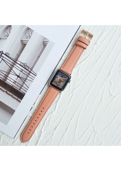 Apple Watch 7 41MM / 6 & Se & 5 & 4 40MM / 3 & 2 ve 1 38MM Portakal Pembe (Yurt Dışından)