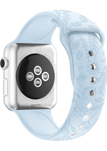 Apple Watch 7 45MM / 6 & Se & 5 & 4 44MM / 3 & 2 & 1 42MM Gökyüzü Mavisi (Yurt Dışından)