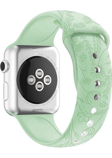 Apple Watch 7 45MM / 6 & Se & 5 & 4 44MM / 3 & 2 & 1 42MM Açık Yeşil (Yurt Dışından)