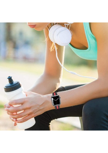 Apple Watch 7 41MM / 6 & Se & 5 & 4 40MM / 3 & 2 ve 1 38MM Siyah Kırmızı (Yurt Dışından) fırsatları