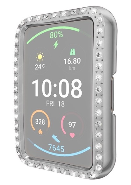 Huawei Için Fit Diamond Pc Koruyucu Kılıf Gümüş (Yurt Dışından)