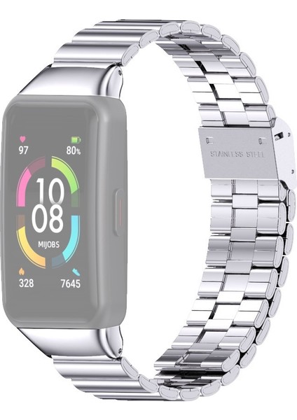 Huawei Band 6 Için Paslanmaz Ste Watchband 6 / Honor Band 6 Silver (Yurt Dışından)