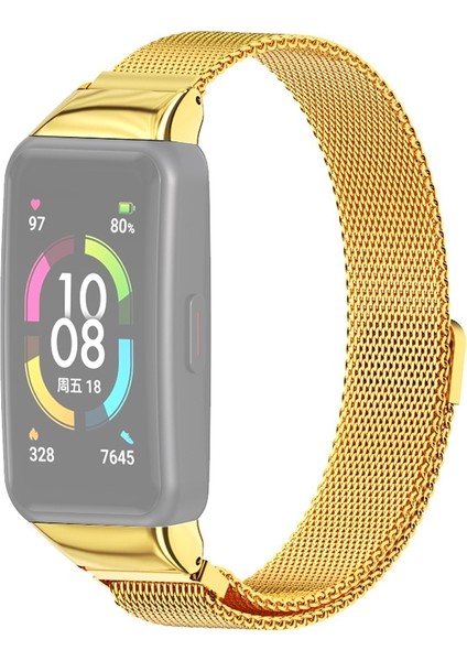 Huawei Band 6 Için Paslanmaz Ste Watchband 6 / Honor Band 6 Gold (Yurt Dışından)