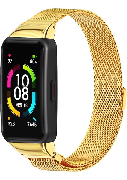 Huawei Band 6 Için Paslanmaz Ste Watchband 6 / Honor Band 6 Gold (Yurt Dışından) fırsatları