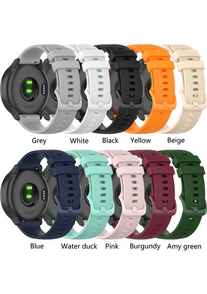 Onur Için 22MM Damalı Silikon Kayış Gs 3 Bej (Yurt Dışından)
