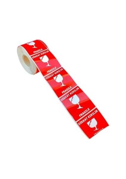 Kırılır Etiket 7x8 cm 500 Adet