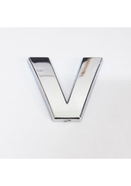 V Harfi Villa Tipi Krom Yapışkanlı 9 cm Harf