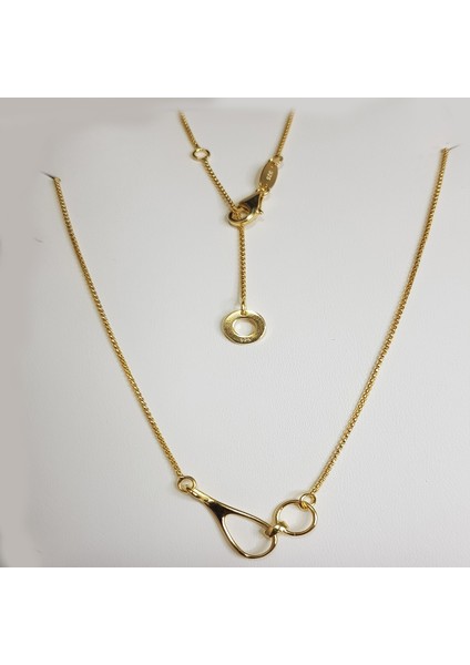 TS001689 Jour (Gündüz) - Gold Sonsuz Benim 925 Ayar Gümüş Tasarım Kadın Kolye fiyatları
