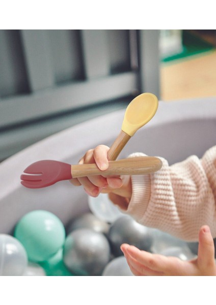 Mama Kaşığı + Çatal - Mineral Blue / Aqua Green fiyatları