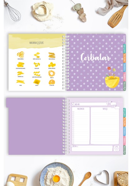 Le Color Yemek Tarif  Spiralli Defter 100 Sayfa