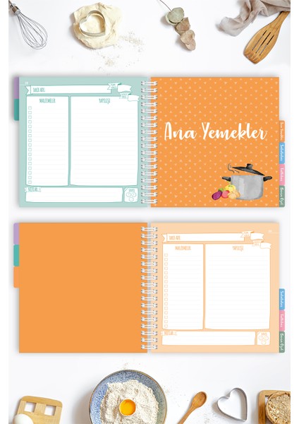 Le Color Yemek Tarif  Spiralli Defter 100 Sayfa