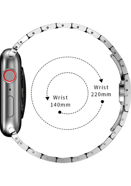 Apple Saat 7 41 mm. - 6 & Se & 5 & 4 40 mm. - 3 & 2 ve 1 38 mm. Gümüş Kayış (Yurt Dışından)