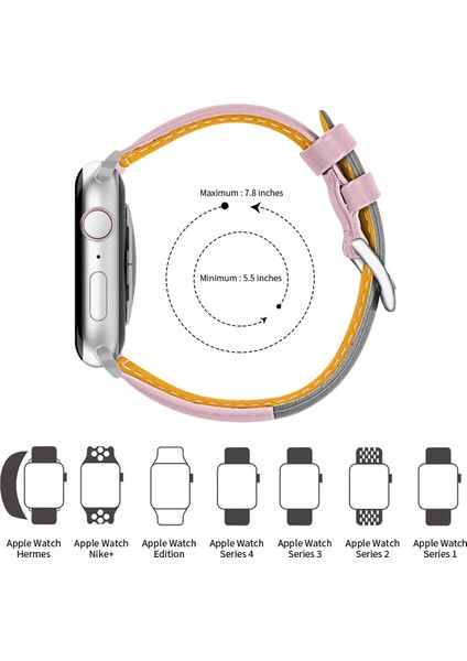 Apple Saat S 7 45 mm. - & 6 & Se & 44 mm. Gri Pembe - Açık Gri (Yurt Dışından)