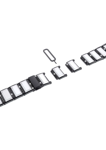 Apple Saat İçin Ste Saat KayışıS 7 45 mm. - & 6 & Se & 5 & 4 44 mm. Siyah - Beyaz (Yurt Dışından)