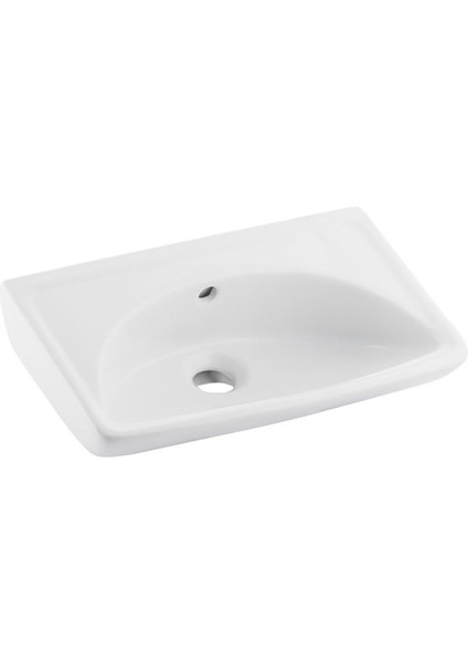 Tek Parça Lavabo Batarya Deliksiz 28x45 Cm