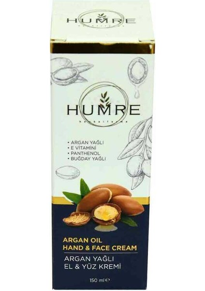 Argan Yağlı E Vitaminli El ve Yüz Kremi 150 ml