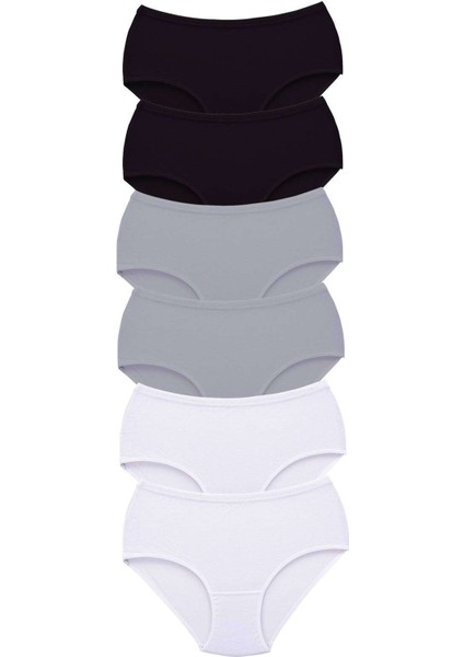 6 Adet Tutku Kadın Yüksek Bel Bato Kalın Lastik Külot S16