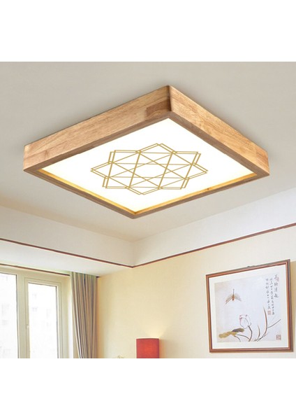 Wood Design World Ahşap Çerçeve Tavan LED Aydınlatma