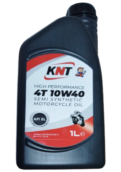 Motorsiklet Knt Yüksek Performans Apı Sl Yarı Sentetik 4t 10W 40 Motor Yağı