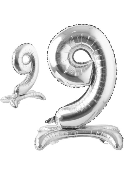 Partipan Ayaklı 9 Rakam Folyo Balon