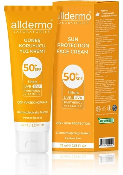 Güneş Koruyucu Yüz Kremi Spf 50 75 Ml