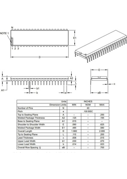 PIC18F4620 I/p Dıp-40 8-Bit 40MHZ Mikrodenetleyici