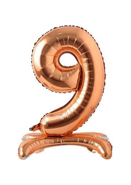 Partipan Ayaklı 9 Rakam Bronze Folyo Balon