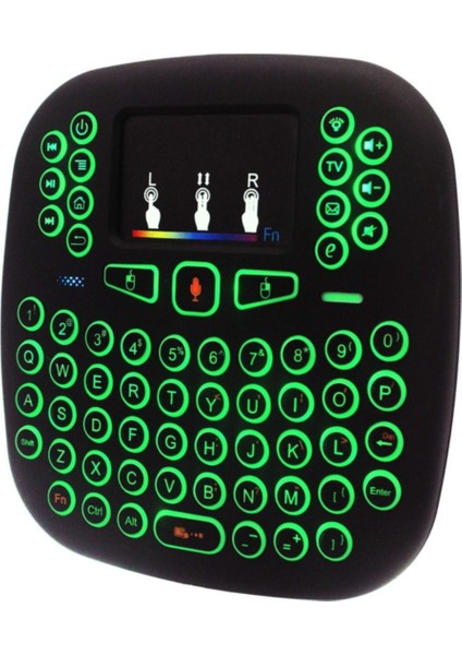 2.4ghz I18 Mini Kablosuz Touch Pad Işıklı Klavye modelleri