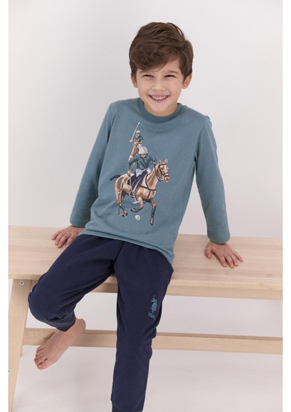 U.s. Polo Assn 922 Garson Erkek Çocuk Ribanalı Pijama Takımı indirimleri